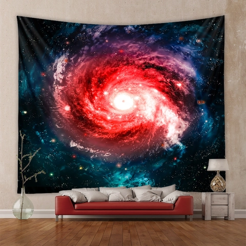 Tapiz De Pared Cielo Estrellado Poliéster Universo Nebulosa Espacio Impresión Manta Colgante Para Dormitorio Sala De Estar