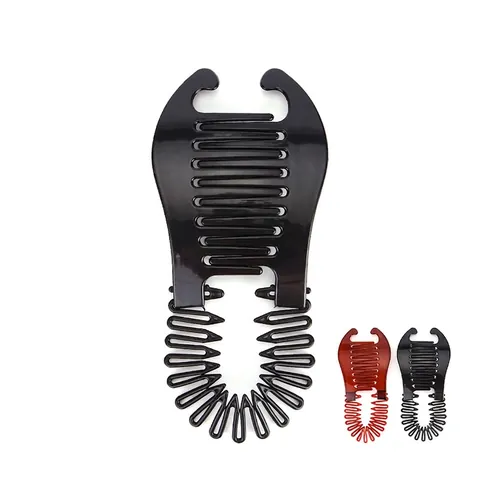 Banana Hair Clip Interlocking Side Comb Plastic Hair Styling Tool For Bun Ponytail Maker Women Hair Accessories