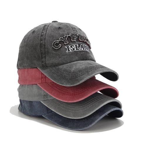 Berretto Da Baseball Ricamato Cyprus Island Cotone Lavato Stile Invecchiato Vintage Dad Hat Regolabile Per Uomo E Donna