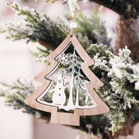 Ornamenti Natalizi In Legno Traforati Tagliati Al Laser Renna Babbo Natale Pupazzo Di Neve Decorazioni Da Appendere Per Albero