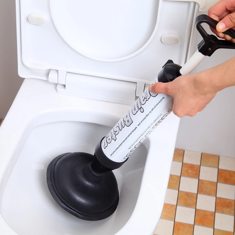 Powerful Manual Air Pressure Toilet Plunger Drain Unblocker Plastic Rubber Pump For Bathroom Sinks Bathtubs Sewers