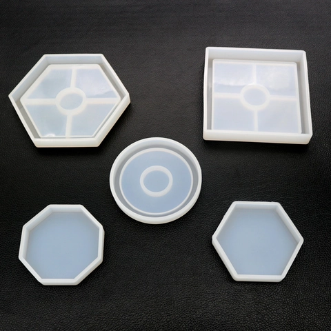 Stampi In Silicone Per Sottobicchieri Superficie A Specchio Forme Geometriche Per Fusione In Resina Epossidica DIY