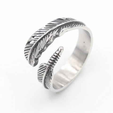 Vintage Veer Ring Roestvrij Staal Open Verstelbaar Retro Punk Stijl Sieraden Voor Heren En Dames