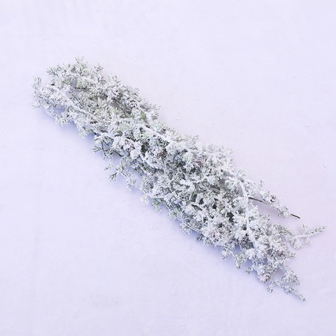 Ramas De Pino De Navidad Con Nieve Artificial Enredaderas De Cedro PE Con Piñas Decoración De Hogar De Invierno