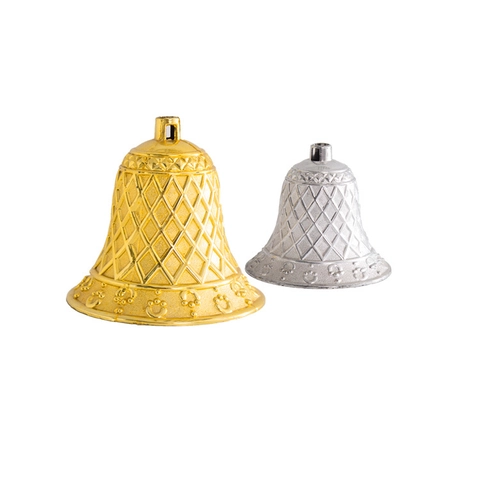 Ornements Cloche Noël Plastique Plaquage Maille Grille Finition Métallique Décorations Arbre Fête