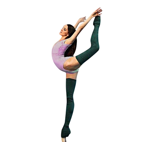 Women Over Knee Leg Warmers Acrylic Ribbed Knit Thigh High Warm Winter Socks For Dance Yoga Japanese Style