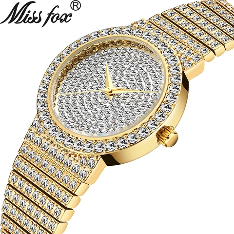 Luxury Women Quartz Watch Full Rhinestone Iced Out Alloy Starry Sky Dial Waterproof Elegant Fashion Classic Wristwatch