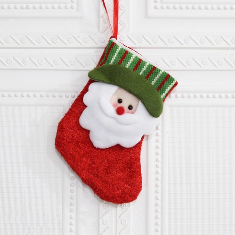 Calza Di Natale Decorazione Da Appendere Feltro Tessuto Non Tessuto Sacchetto Regalo Caramelle Cartone Babbo Natale Pupazzo Di Neve Alce