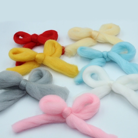 Ornamento Fiocco Per Albero Di Natale Floccatura Feltro Di Lana Macaron Colorato Decorazione Appesa Festiva Fai Da Te