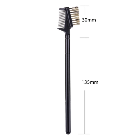 Double Ended Eyebrow Brush And Eyelash Comb With Spoolie Nylon Bristles Professional Makeup Grooming Tool Portable