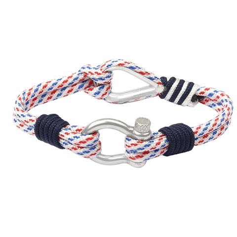 Bracciale In Paracord Nautico Fatto A Mano Con Fibbia A Grillo A Cuore In Acciaio Inossidabile Gioielli Da Sopravvivenza Uomo Donna