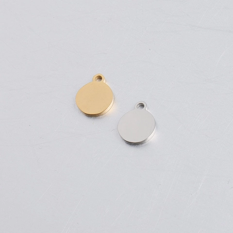 Dijes Colgantes De Disco Redondo Pulido Espejo De Acero Inoxidable 304 Para Joyería DIY Collares Pulseras Grabables
