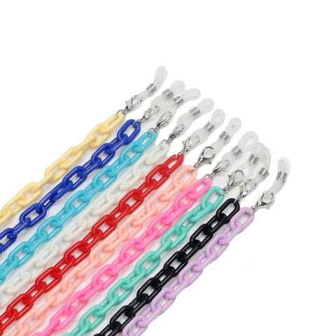 Acrylic Glasses Chain Anti-Slip Sunglasses Strap Colorful Link Cord Eyewear Holder Neck Lanyard Lightweight Fashion