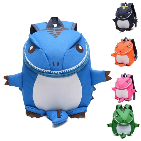 Kids 3D Cartoon Dinosaur Backpack Lightweight Oxford Fabric Kindergarten School Bag For Toddler Boys And Girls