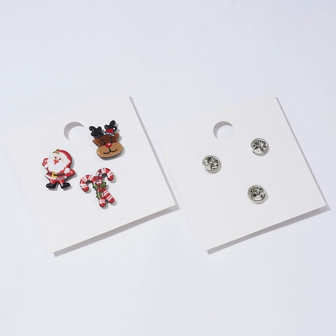 Weihnachts Broschen Nadeln Acryl Harz Legierung Cartoon Weihnachtsmann Schneemann Rentier Festliche Dekoration Mode Schmuck