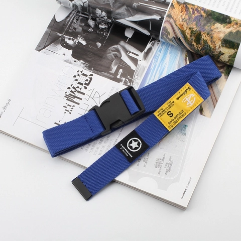 Canvas Tactical Belt Nylon Webbing Strap With Plastic Buckle Lightweight Non Metallic Streetwear Waistband For Men Women