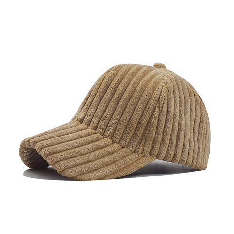 Gorra De Béisbol De Pana Textura Acanalada Color Sólido Ajustable Retro Sombrero De Sol Casual Para Hombres Mujeres