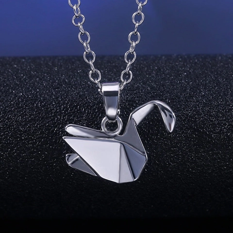 Μενταγιόν Origami Ζώο Κολιέ Χάλκινο Γεωμετρικό Γερανός Κύκνος Αλυσίδα Κλείδας Μινιμαλιστικά Κοσμήματα Για Γυναίκες
