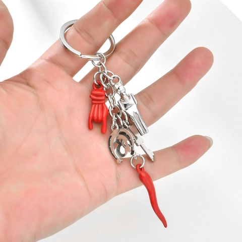 Portachiavi Peperoncino Rosso Corno Portafortuna Italiano Cornicello Lega Di Zinco Ciondolo Creativo Per Borsa Regalo Accessori
