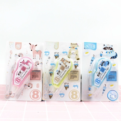 Cute Cartoon Animal Correction Tape Durable Plastic Case Non Toxic Odorless School Office Writing Supplies For Kids Students