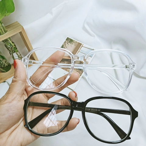 Retro Large Frame Optical Glasses Fashion Transparent Candy Color Resin PC Clear Lens Eyewear For Men Women