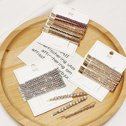 Fermagli Per Capelli Con Strass Lucidi Forcine In Lega Molletta Di Cristallo Alla Moda Copricapo Per Donne Ragazze Accessorio