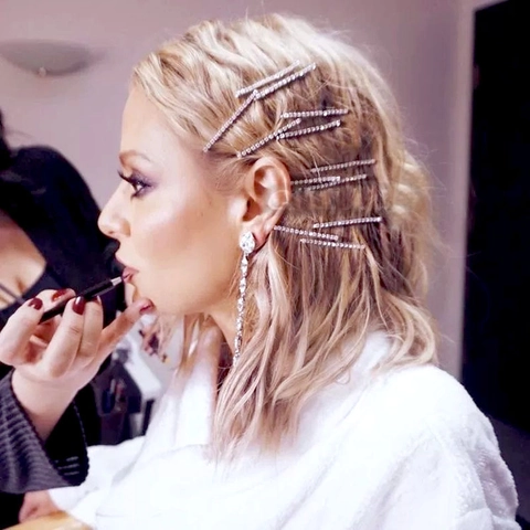 Fermagli Per Capelli Con Strass Lucidi Forcine In Lega Molletta Di Cristallo Alla Moda Copricapo Per Donne Ragazze Accessorio