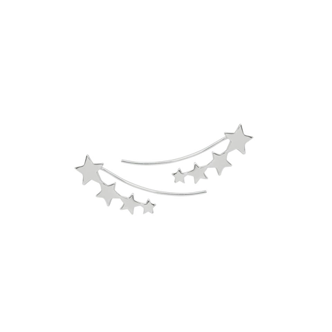 925 Sterling Silver Star Ear Climber Minimalist Five-Pointed Star Stud Earrings For Women Korean Fashion Jewelry Gift