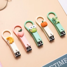Cortaúñas Dibujos Animados Acero Inoxidable Lindo Portátil Cortaúñas Con Mango Anillo Para Niños Estudiantes Viaje Kawaii