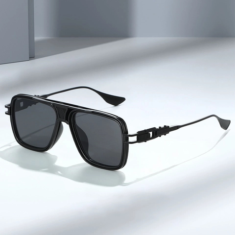 Vintage Square Sunglasses For Men And Women UV400 Protection Plastic Metal Frame Punk Pilot Style Fashion