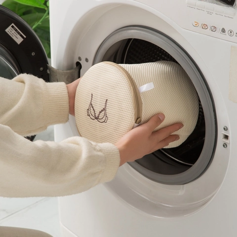 Laundry Mesh Bag Thickened Sandwich Double Layer Bra Wash Bag Machine Washable Anti-Deformation Embroidery Icon Set