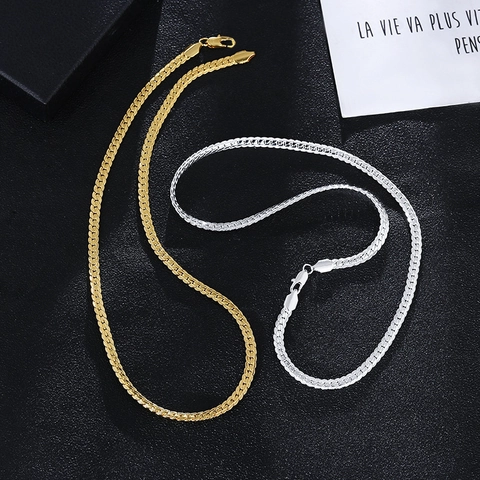 Collana A Catena Curb Placcata Oro Argento Acciaio Inossidabile Stile Hip Hop Punk Gioielli Per Uomo Con Chiusura A Moschettone