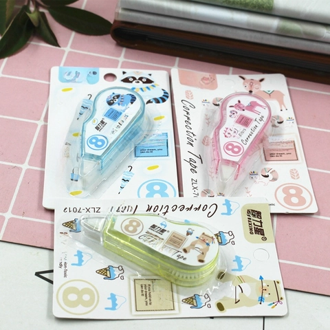 Cute Cartoon Animal Correction Tape Durable Plastic Case Non Toxic Odorless School Office Writing Supplies For Kids Students