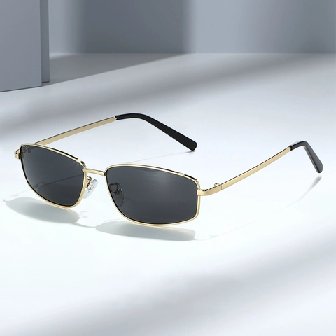 Retro Small Square Sunglasses Vintage Metal Frame UV400 Protection Trendy Eyewear For Men Women
