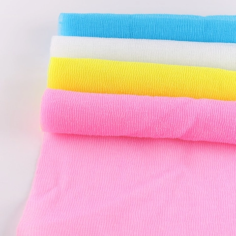 Nylon Exfoliating Bath Towel Long Strip Body Back Scrubber Korean Style Lathering Washcloth Skin Cleaning Accessory