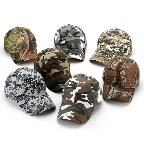 Unisex Buiten Katoen Digitale Camouflage Honkbalpet Verstelbare Zonbescherming Vispet Voor Heren Dames Kamperen Sportkleding