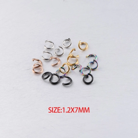 Argollas Abiertas De Acero Inoxidable Coloridas Oro Negro Conectores Circulares Para Manualidades De Joyería DIY