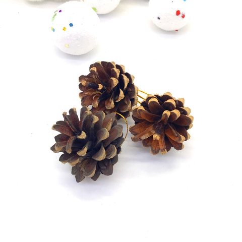 Adornos Colgantes De Piñas Naturales Con Cordones Dorados Para Decoración De Árbol De Navidad Guirnalda DIY Fiesta
