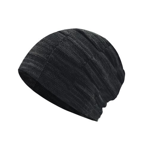 Winter Beanie Hat Ribbed Knit Chenille Fleece Lined Warm Thick Outdoor Slouchy Cap For Men Women Solid Color