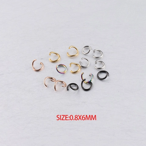 Stainless Steel Open Jump Rings For Jewelry Making DIY Connection Findings Accessories Multiple Colors Simple Style