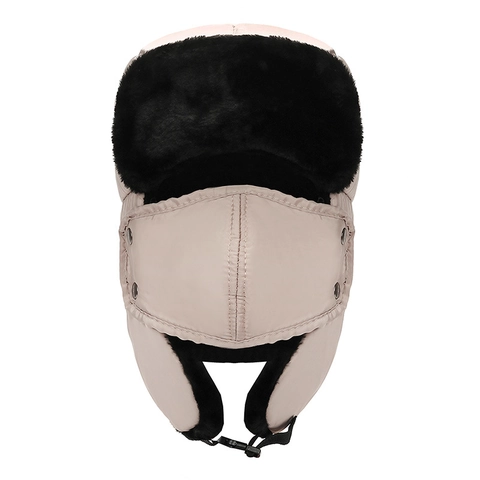 Cappello Da Trapper Invernale Antivento Impermeabile Foderato In Ecopelliccia Con Maschera Rimovibile Paraorecchie Caldo Outdoor Unisex