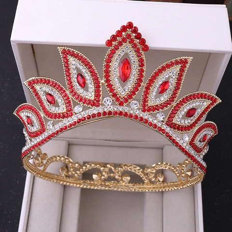 Barock Brautkrone Legierung Funkelnde Strass Kristall Für Hochzeit Geburtstag Party Eleganter Vintage Stil Damen