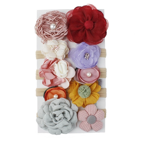 Baby Blumen Stirnbänder Elastische Nylon Haarbänder Floral Kleinkinder Kopfschmuck Zubehör Süße Fotografie Requisiten