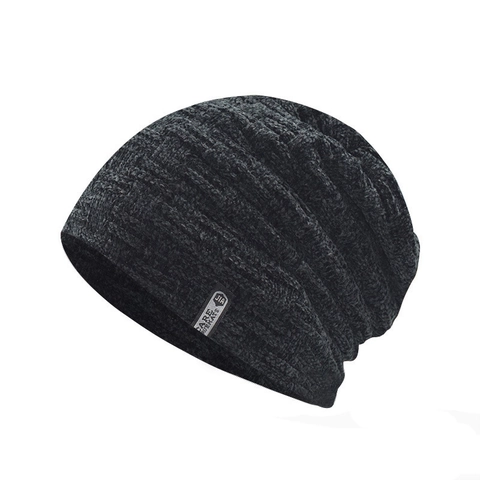 Gorro Beanie Slouchy Chenilla Punto Forro Polar Invierno Cálido Color Sólido Gorro Suave Para Hombres Mujeres