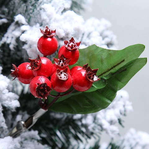 Clip Natalizie Con Bacche Rosse Artificiali Foglie Verdi Pigne Clip A Coccodrillo In Metallo Per Decorazione Albero Di Natale