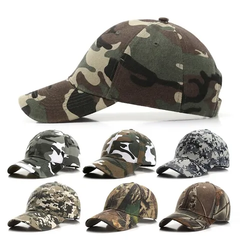 Unisex Buiten Katoen Digitale Camouflage Honkbalpet Verstelbare Zonbescherming Vispet Voor Heren Dames Kamperen Sportkleding