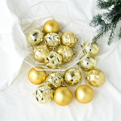 Palle Di Natale Plastica Texture Miste Infrangibili Decorazioni Appese Per Festa Di Vacanze Casa