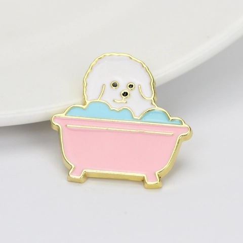 Cute Cartoon Dog Enamel Pin Zinc Alloy Puppy Brooch For Women Kids Backpack Clothing Bag Decorative Badge Jewelry Accessory