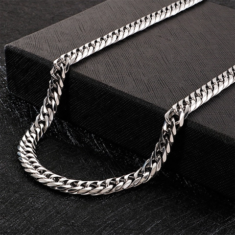 Collana E Bracciale Da Uomo Catena Cuban Link Acciaio Inossidabile Strass Hip Hop Pesante Lucido Maschile Gioielli Streetwear