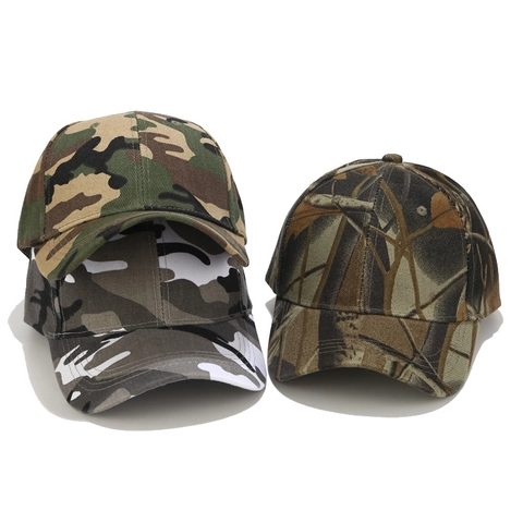 Camouflage Baseball Kappe Verstellbar Baumwolle Atmungsaktiv Outdoor Sonnenschutz Taktischer Hut Für Damen Herren